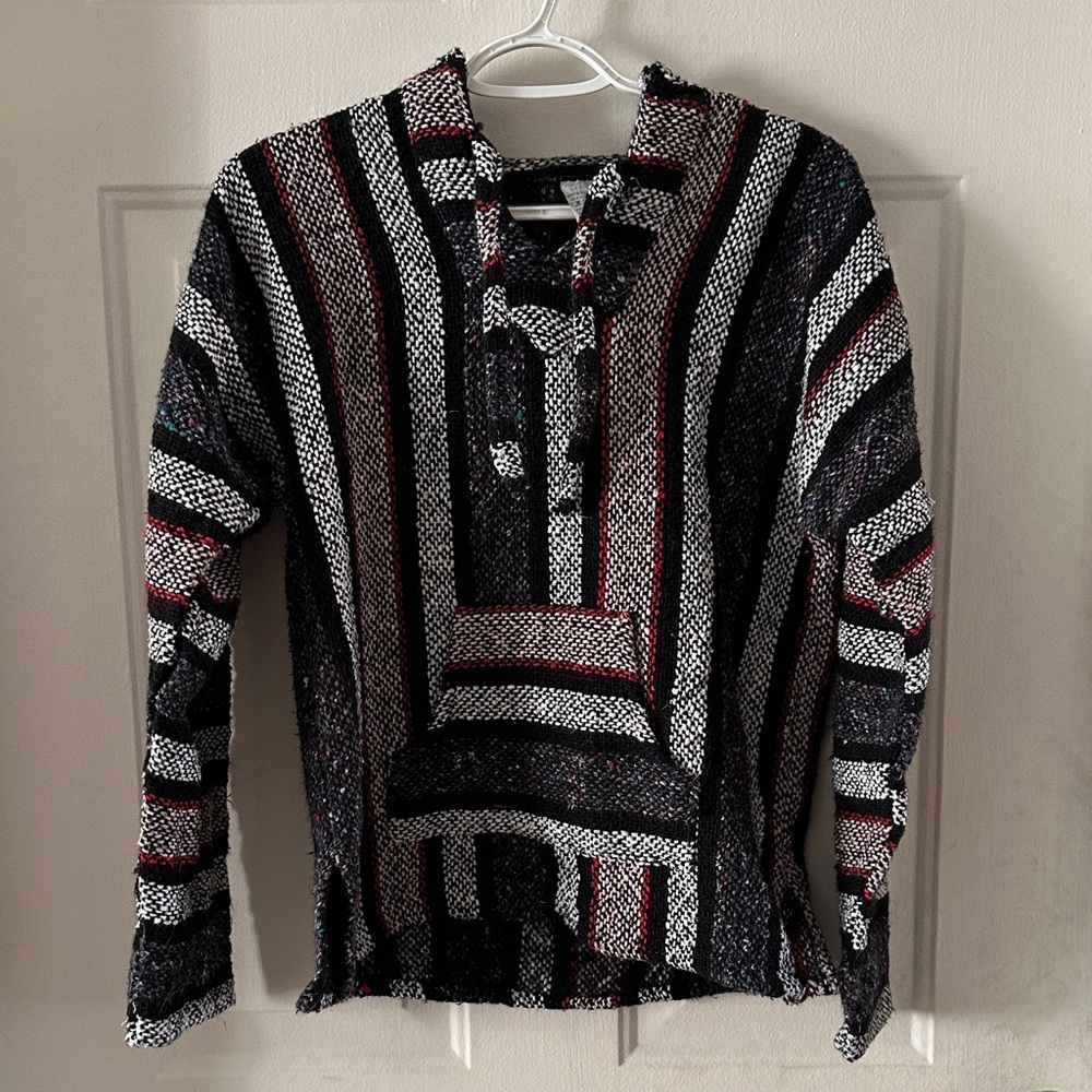 Striped Baja Woven Hoodie